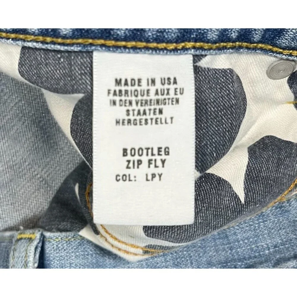 Lucky Brand Boot Leg Jeans Mens 34x32 Boot Cut Blue American USA Made Cowboy Y2K